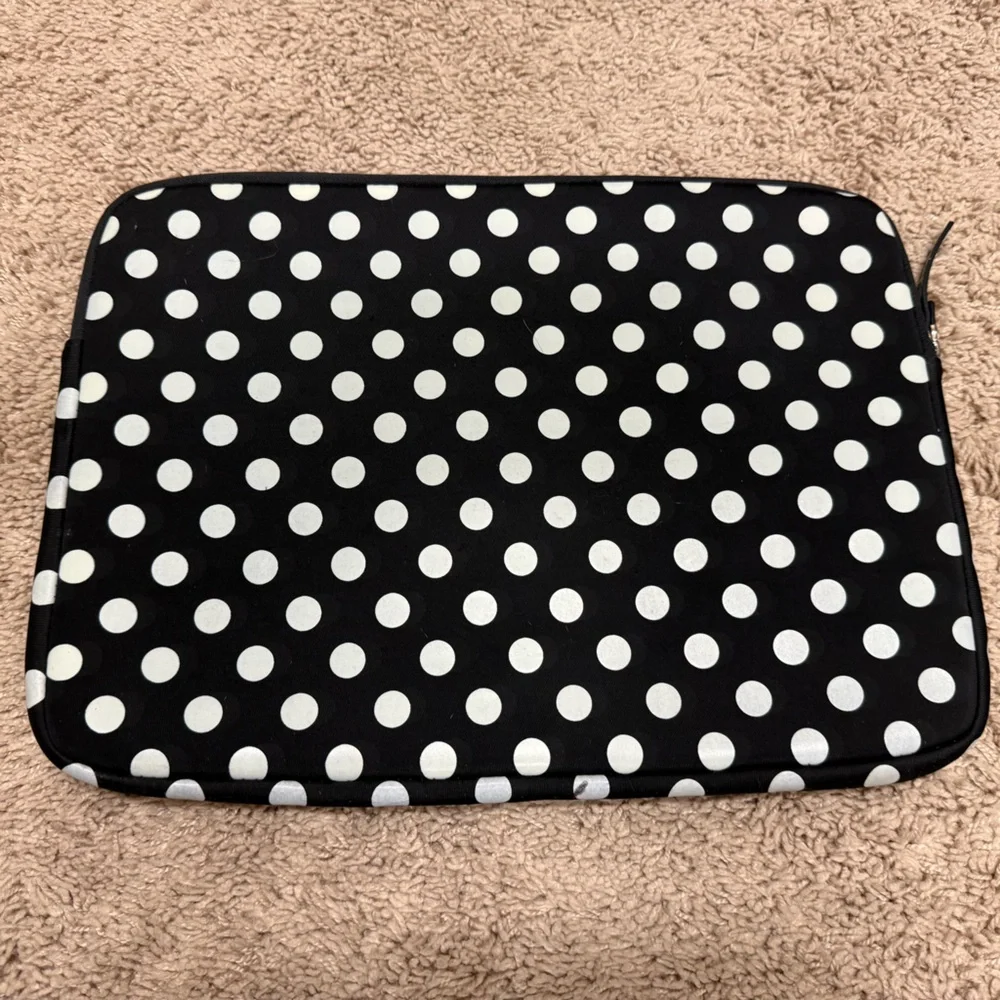 kate spade Black and White Polka Dot Laptop Sleeve